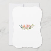 Charm Pink Blush Floral Antlers Engagement Party Einladung (Rückseite)