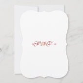 Charm Pink Blush Floral Antlers Monogramm Sweet 16 Einladung (Rückseite)