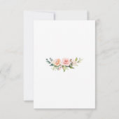 Charm Pink Blush Floral Antlers Wedding RSVP (Rückseite)