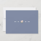 Charm Pink Blush Floral Dusty Blau Save the Date (Rückseite)