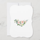 Charm Pink Blush Floral Gold Cross Bestätigung Einladung (Rückseite)