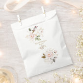 Charm Pink Blush Gold Blume Monogramm Hochzeit Geschenktütchen (Ausgeschnitten)