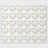 Charm Pink Blush Herz floral er ist Riser Oster Geschenkpapier (Flach)