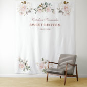 Charm Pink Blush Rose Gold SWEET 16 Prop Wandteppich (Beispiel)