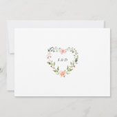 Charm Pink Cream Floral Antlers Foto Hochzeit Save The Date (Rückseite)