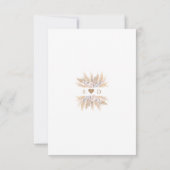 Charm Pink Roses White Orchid Pampas Grass Wedding Save The Date (Rückseite)