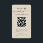 Charm QR Code Foto Wedding Website Enclosure Card Visitenkarte<br><div class="desc">Elegantes und einfaches Design für die Gehäusekarte mit QR-Code,  moderner Kalligraphie und einem Foto auf der Rückseite. Verwenden Sie das Tool Personalisieren,  um Ihre Informationen hinzuzufügen.</div>