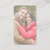 Charm QR Code Foto Wedding Website Enclosure Card Visitenkarte (Rückseite)