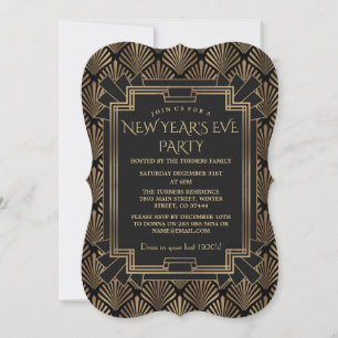 Charm Roaring 20's Great Gatsby New Year Party Einladung