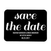 Charm Save the Date Magnet, Black Magnet (Horizontal)