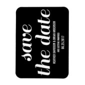 Charm Save the Date Magnet, Black Magnet (Vertikal)