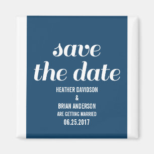 Charm Save the Date Magnet, Dunkelblau Magnet