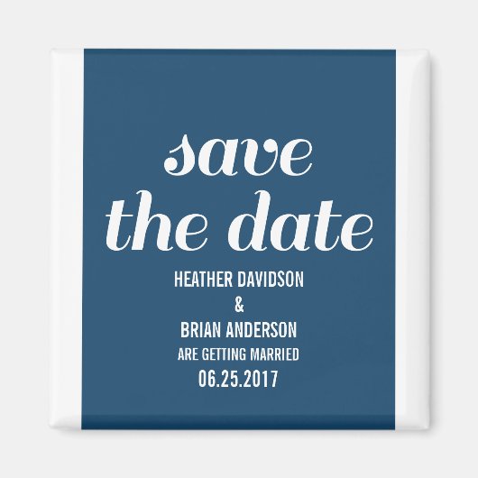 Charm Save the Date Magnet, Dunkelblau Magnet (Vorne)