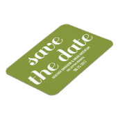 Charm Save the Date Magnet, Olive Green Magnet (Linke Seite)