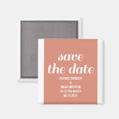 Charm Save the Date Magnet, Orange Magnet (Vorderseite/Rückseite)