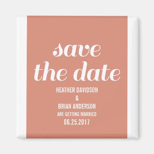 Charm Save the Date Magnet, Orange Magnet (Vorne)