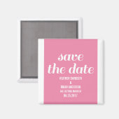 Charm Save the Date Magnet, Pink Magnet (Vorderseite/Rückseite)