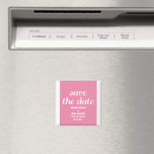 Charm Save the Date Magnet, Pink Magnet (In Situ (Geschirrspüler))