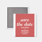 Charm Save the Date Magnet, Red Magnet (Vorderseite/Rückseite)