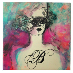 CHARM Schönheit mit Maskenmonogramm Fliese