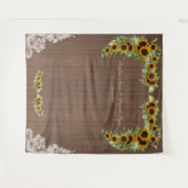 Charm Sunflowers Hochzeitshaus Foto Booth Wandteppich (Vorderseite (Horizontal))