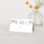 Charm Watercolor Airy Greenery Tischnummer Platzkarte (Vorderseite)