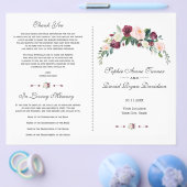Charm Watercolor Blush Pink Floral Wedding Program Flyer (Einzeln)