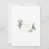 Charm Watercolor Greenery Gold Frame Brautparty Einladung (Rückseite)