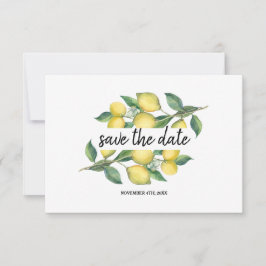 Charm Watercolor Lemon Tropical Save the Date