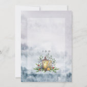 Charm Watercolor Winter Szene Weihnachtsfeier Einladung (Rückseite)