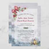 Charm Watercolor Winter Szene Weihnachtsfeier Einladung (Vorne/Hinten)