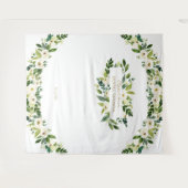 Charm Weiße Blume Brautparty Foto Messestand Wandteppich (Vorderseite (Horizontal))