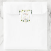 Charm White Cream Blume Ei Hunt Gold Ostern Quadratischer Aufkleber (Tasche)