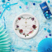 Charm White Cream Blume ist er Gold Oster Rised Pappteller (Party)