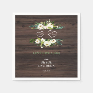 Charm White Floral Frame Baron I DO GRILLEN Serviette