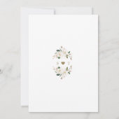 Charm White Magnolia Gold Floral Wedding Einladung (Rückseite)