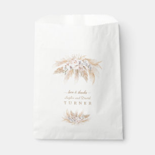 Charm White Orchid Blus Rose Pampas Grass Wedding Geschenktütchen