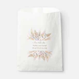 Charm White Orchid Pampas Grass Wedding Geschenktütchen