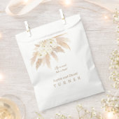 Charm White Roses Pampas Grass Wedding Geschenktütchen (Ausgeschnitten)