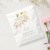 Charm White Roses Pampas Grass Wedding Geschenktütchen (Versiegelt)