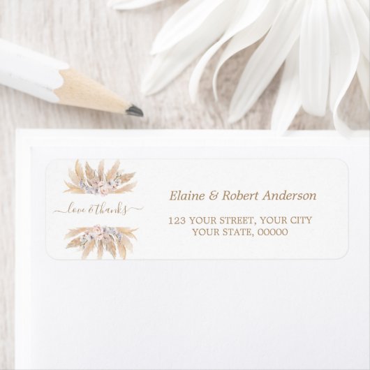 Charm White Roses Pampas Grass Wedding Return (Insitu)