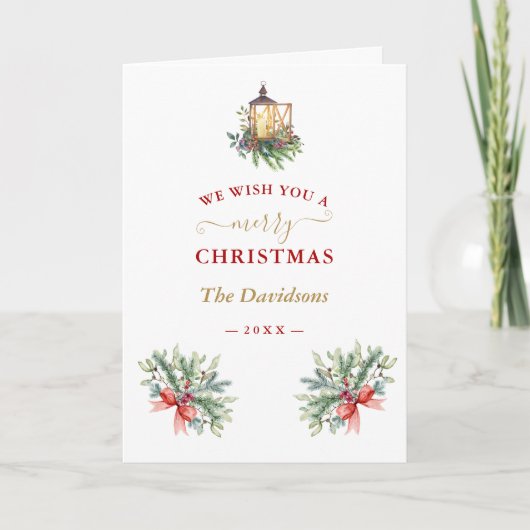 Charm Wir wünschen Ihnen einen frohen Weihnachtskr Karte (Vorderseite)