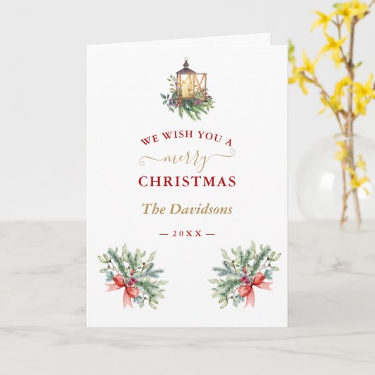 Charm Wir wünschen Ihnen einen frohen Weihnachtskr Karte (Gelbe Blume)