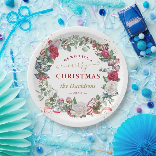 Charm Wir wünschen Ihnen einen frohen Weihnachtskr Pappteller (Party)