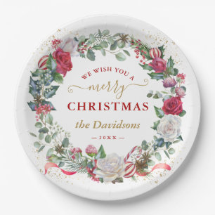 Charm Wir wünschen Ihnen einen frohen Weihnachtskr Pappteller