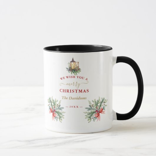 Charm Wir wünschen Ihnen einen frohen Weihnachtskr Tasse (Rechts)