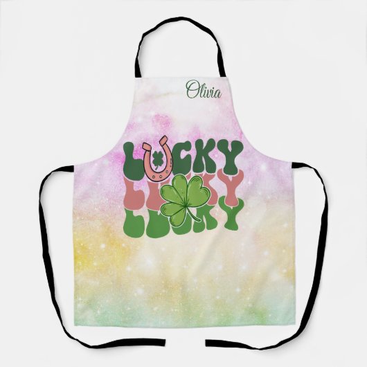 Charm Your Kitchen with Horseshoe Irish Koch Lucky Schürze (Vorderseite)