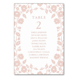 Charmant Blush Folk Sitzplan Tischnummer