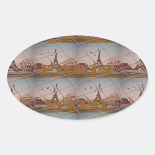 Charmant From Paris With Love J'aime Paris Design Ovaler Aufkleber