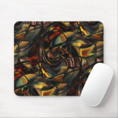 Charmant gekörnte Textur, goldgrün geprägt Mousepad (Mit Mouse)